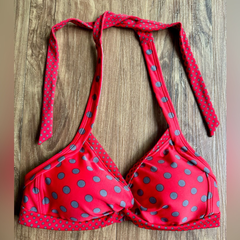 Boden Polka Dot Bikini Top SZ 4